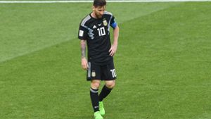 Gegen Island verschießt Lionel Messi einen Foulelfmeter – Torhüter Hannes Halldorsson wird zum Helden Foto: AFP