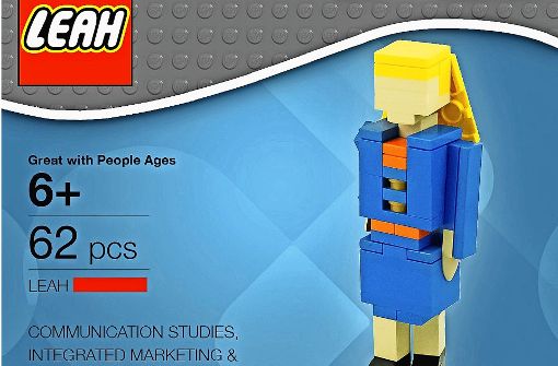 Für ihre Bewerbung bei Lego hat sich  Leah Bowman selbst als Lego-Figur gestaltet. Foto: Screenshot/StN