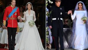 Meghans und Kates Brautkleider – ein Vergleich