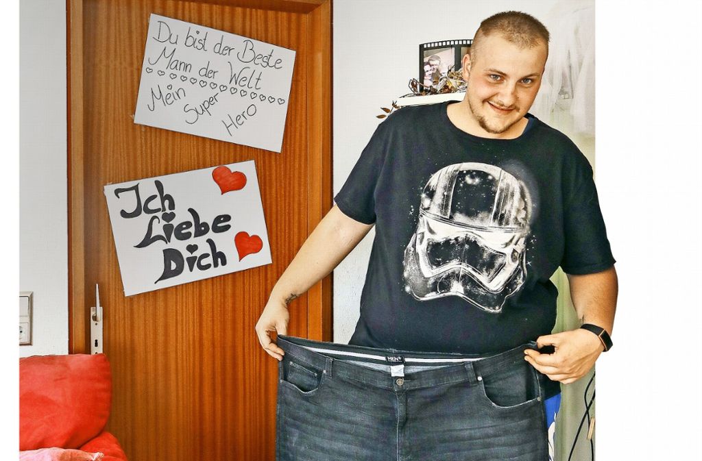Diese Hose hat Fabian Pötzsch vor ein paar Wochen noch ausgefüllt. Foto: factum/Granville
