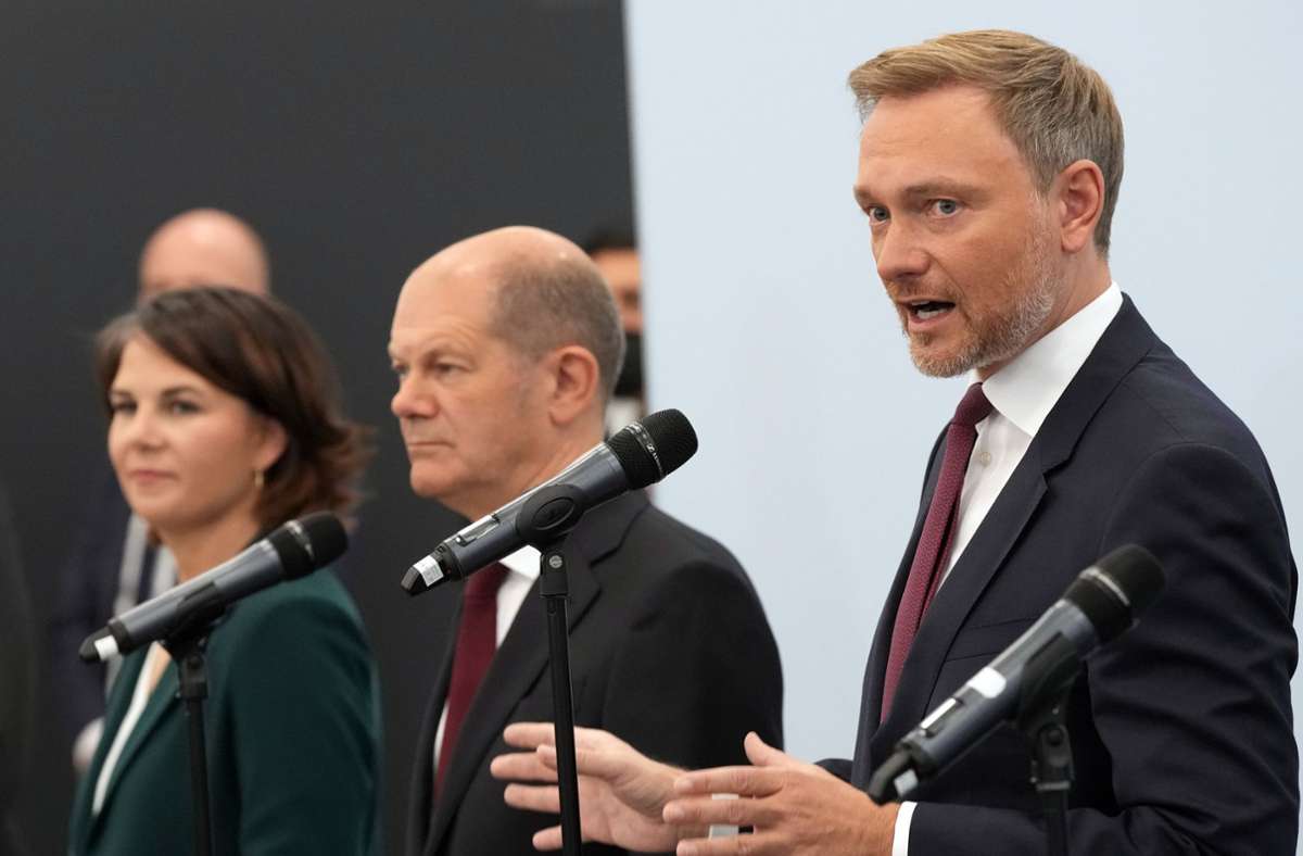 Die Ampel-Koalition aus SPD, FDP und Grünen  hat sondiert. Foto: dpa/Kay Nietfeld