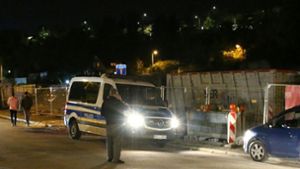 Die Polizei im Einsatz wegen der aufgefunden Fliegerbombe. Foto: 7aktuell.de/Jens Pusch