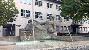 Der Mütterbrunnen vor dem Zuffenhäuser Rathaus spendet kein Trinkwasser mehr. Aus rund 100 der rund 250 Brunnen in Stuttgart  kann man trinken. Foto: Chris Lederer
