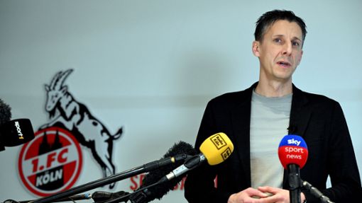 Köln-Manager Christian Keller spricht sich nach den Spielunterbrechungen für Straffreiheit aus. Foto: Federico Gambarini/dpa