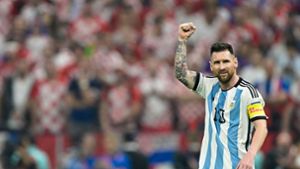 Lionel Messi führte seine Mannschaft zu einem klaren Sieg gegen Kroatien. Foto: AFP/JUAN MABROMATA