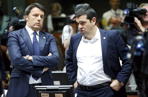Griechenlands Premier Alexis Tsipras (rechts) Foto: dpa