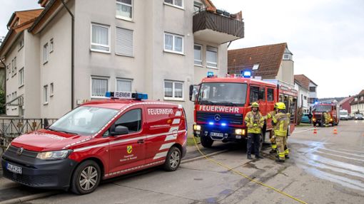 Die Feuerwehren rückten mit sechs Fahrzeugen aus. Foto: 7aktuell.de/Kevin Lerm/er
