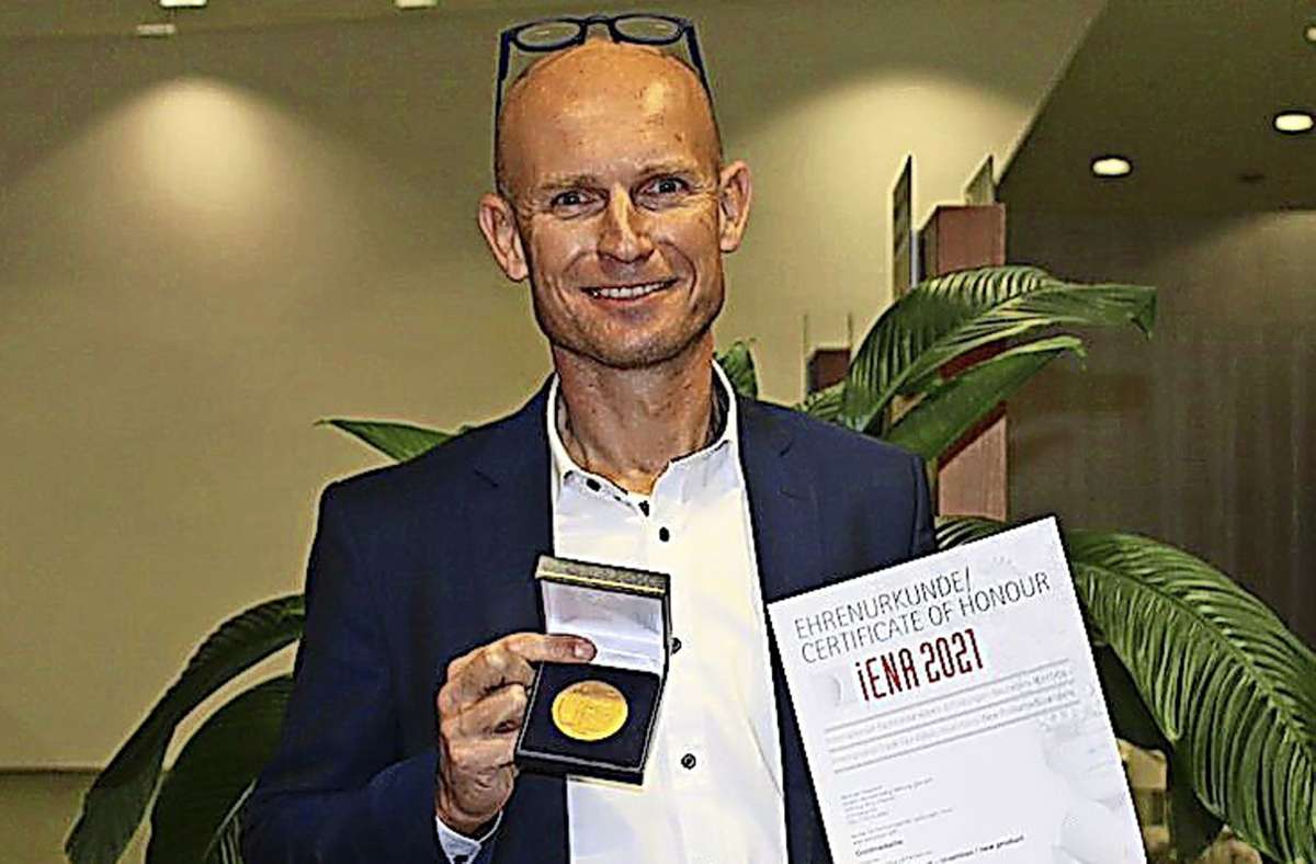 Ausgezeichnet: Bei einer internationalen Erfindermesse in Nürnberg bekam Michael Siegloch eine Goldmedaille.