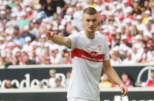 Die Abschlüsse von VfB-Stürmer Sasa Kalajdzic brachten den SC Freiburg nicht wirklich in Bedrängnis. Foto: Pressefoto Baumann/Hansjürgen Britsch