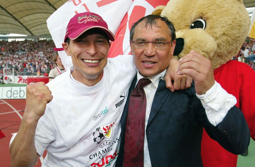 Krassimir Balakov und Felix Magath – beide finden sich in dieser Jubiläumself der Roten wieder.