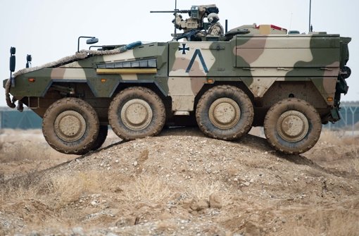 Weckt Begehrlichkeiten der litauischen Regierung: ein Transportpanzer der Bundeswehr vom Typ Boxer. Foto: dpa