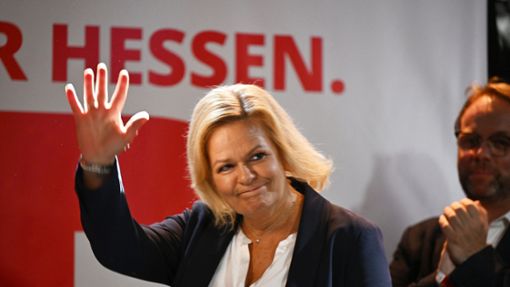Ist eigenen Angaben zufolge seit ihrem 18. Lebensjahr SPD-Mitglied, 2003 wurde sie erstmals in den hessischen Landtag gewählt: Nancy Faeser. Foto: Boris Roessler/dpa