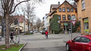 Wenn die Burgenland-  zur Fahrradstraße geworden ist, wird sich auch die Vorfahrt an der Kreuzung Grazer Straße ändern. Foto: Ströbele