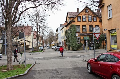 Wenn die Burgenland-  zur Fahrradstraße geworden ist, wird sich auch die Vorfahrt an der Kreuzung Grazer Straße ändern. Foto: Ströbele