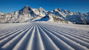 Eine einmalige Kulisse zum Skifahren: das Dreigestirn Eiger, Mönch und Jungfrau in der Jungfrau Region.