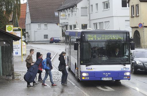 Normalerweise fährt der Bus in Rielingshausen pünktlich ab. Foto: Archiv (Werner Kuhnle)