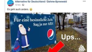 Pepsi ist über diese Plakatmontage, die sozialen Netzen kursiert, überhaupt nicht erfreut. Foto: Screenshot/Twitter