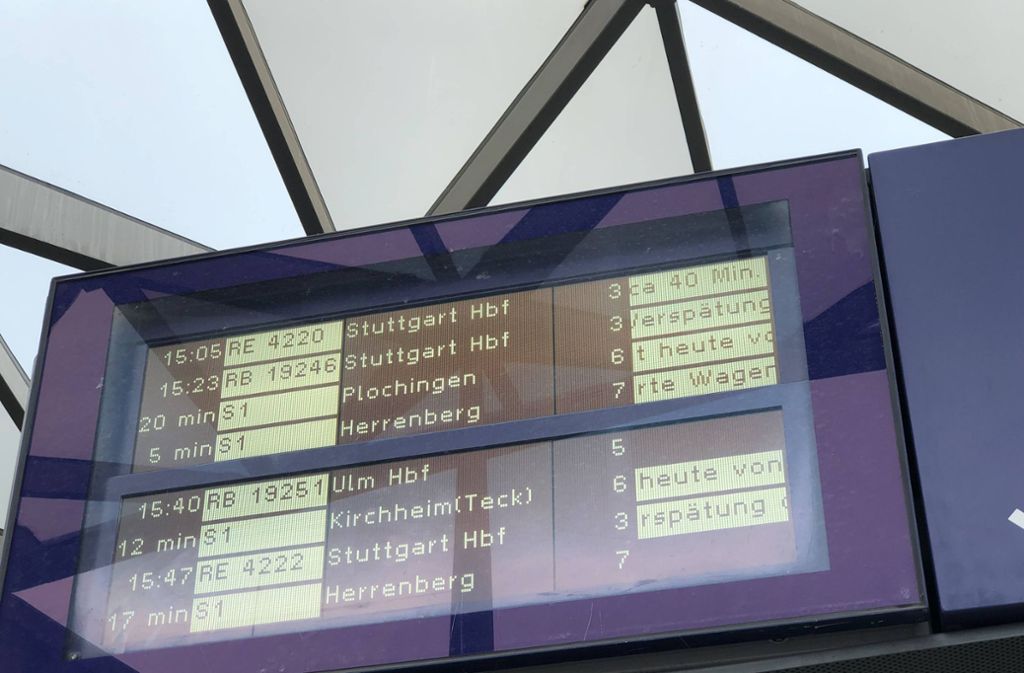 Am Montag ist es zu einem S-Bahnchaos in Stuttgart gekommen.