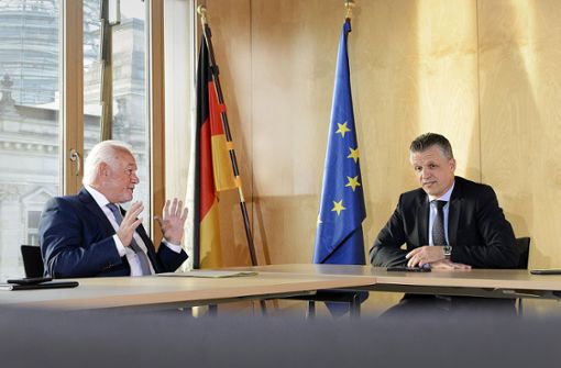 Bundestags-Vize Wolfgang Kubicki (links) und der CDU-Bundestagsabgeordnete Thorsten Frey Foto: Simone M.Neumann