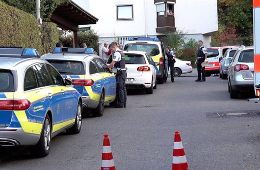 Großeinsatz der Polizei wegen eines verletzten Mannes mit einer Schreckschusswaffe. Foto: 7aktuell.de/Alexander Hald