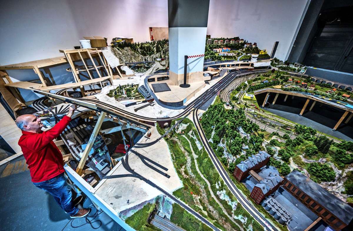 Die neue Modellbahn für das Märklineum ist fast fertig, doch die Pandemie verhindert eine schnelle Öffnung des Museums in Göppingen. Foto: Giacinto Carlucci