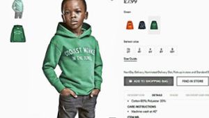 Dieses Bild auf der Website von H&M löste einen Rassismus-Skandal aus. Foto: dpa