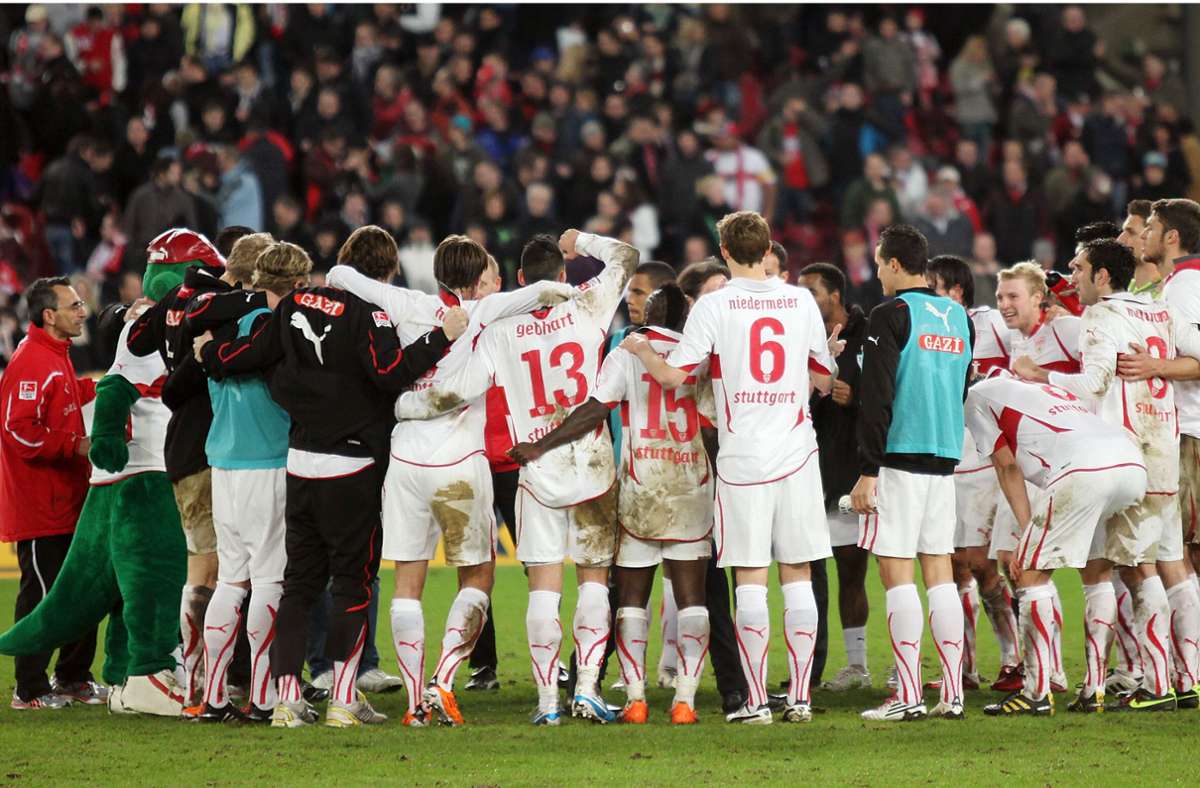 Geschafft: 2011 startet der VfB mit einem wichtigen Heimsieg gegen Mainz 05 in das neue Fußballjahr