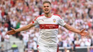 Simon Terodde hat großen Anteil am Aufstieg des VfB Stuttgart. Foto: AFP