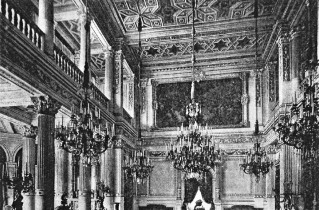 Der Ballsaal der Villa Berg um das Jahr 1880