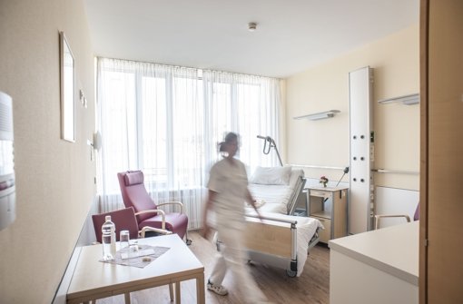 Zimmer in der Palliativeinheit im Klinikum   Stuttgart. Foto: Lichtgut