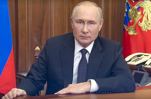 Kremlchef Wladimir Putin hat in einer Fernsehansprache am Mittwoch eine Teilmobilmachung der eigenen Streitkräfte angeordnet. Foto: dpa/Uncredited