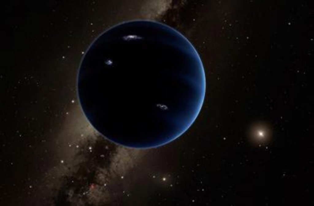 Zwergplanet Neun: Das Computerbild  vom  21 Januar 2016 zeigt den neu entdeckten  Planeten Neun, der  im äußeren Sonnensystem weit außerhalb der Umlaufbahn des Planeten Neptun vermutet wird.