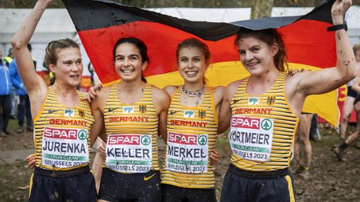 Die deutschen U-23-Teilnehmerinnen in Brüssel, von denen die drei Besten in die Teamwertung kamen. Links:  die Vaihingerin Mia Jurenka. Foto: //Axel Kohring