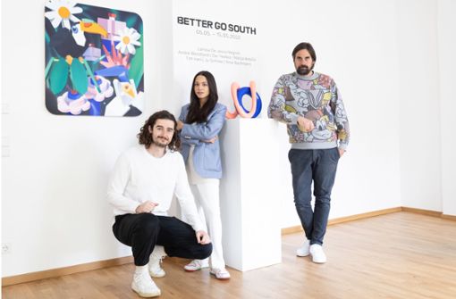 The team behind the new Better Go South gallery: Tim Bengel, Leonie Dosch and Michael Preuss (from left) Photo: Better go South