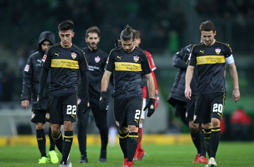 Ein Abend zum Vergessen: Der VfB Stuttgart schlägt sich bei Borussia Mönchengladbach nicht gut. Foto: Pressefoto Baumann