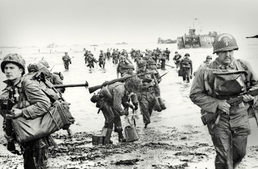 US-Truppen bei der Landung am deckungsfreien Omaha Beach Foto: Getty Images
