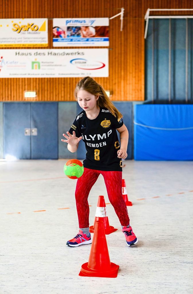 Das Training der Minis und der F-Jugend legt die Basis für den künftigen Handball-Nachwuchs in Kleinbottwar.