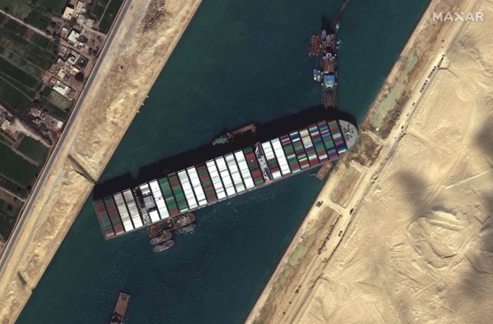 Suez-Blockade im März: Wie ein Korken in der Flasche
