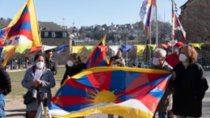 Stuttgart zeigt Flagge für Tibet