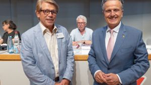 Mietervereinschef Rolf Gaßmann (links) und Frank Nopper (rechts) hatten beide viel zum Wohnungsbau zu reden. Foto: /Lichtgut/Leif Piechowski