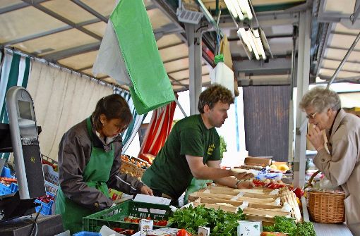 In Höpfigheim funktioniert der  kleine Mittwochs-Wochenmarkt seit Jahren bestens – die Kirchberger hoffen, dass das Projekt auch bei ihnen klappt. Foto: Archiv (Sandra Brock)