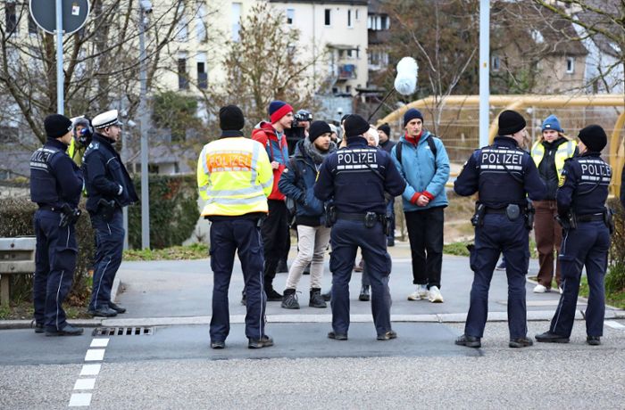 Protest in Ludwigsburg: Polizei verhindert Blockade von Klimaaktivisten