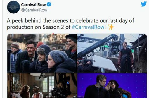 Am 16. September twitterte das Produktionsteam und verkündete: letzter Drehtag für Staffel 2 von „Carnival Row“ Foto: Amazone Prime/CR
