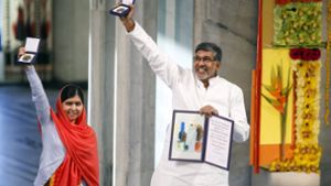 2014 bekam Kailash Satyarthi gemeinsam mit Malala Yousafzani den Friedensnobelpreis. Foto: dpa