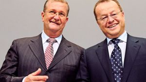 Wendelin Wiedeking und Holger Härter führten Porsche als Vorstandschef und Finanzvorstand – und gehörten dem VW-Aufsichtsrat an. Foto: picture-alliance/ dpa/Bernd Weißbrod