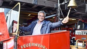 Vom Vize zum OB: Gunter Czisch bei einem Besuch des Fahrzeugmuseums der Ulmer Feuerwehr Foto: dpa