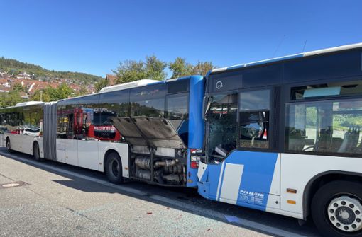 Bei dem Unfall wurden drei Kinder und der Busfahrer leicht verletzt. Foto: SDMG/SDMG / Schulz