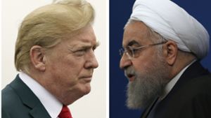 US-Präsident Donald Trump und Irans Präsident Hassan Ruhani stehen sich Konflikt um den Atomvertrag unversöhnlich gegenüber. Foto: AP