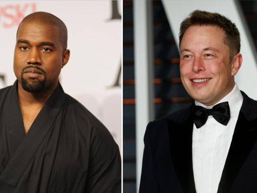 Elon Musk (r.) stellt das X-Konto - früher Twitter - von Kanye West wieder her. Foto: [M] 2015 Kristin Callahan/ImageCollect / carrie-nelson/ImageCollect