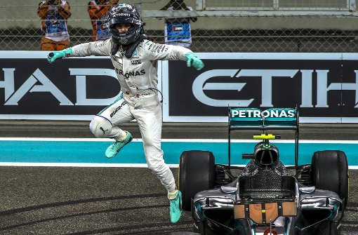 Geschafft: Der Mercedes-Pilot Nico Rosberg gewinnt erstmals die Formel-1-WM. Foto: EPA